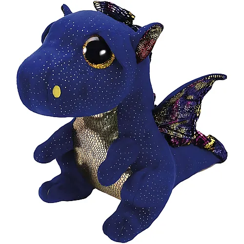 Ty Beanie Boos Saffire Blauer Drache - Beanie Boo - Med