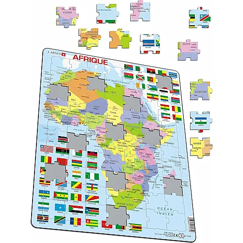 Larsen Puzzle Political Map of Africa - 70 Teile
