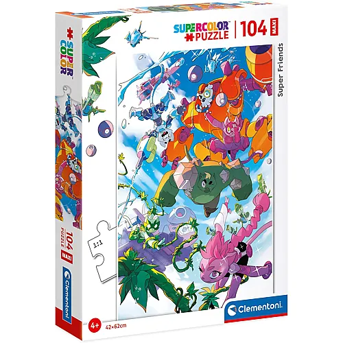 Clementoni Supercolor Superfriends - 104 Teile