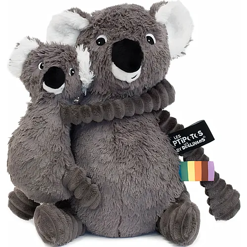 Les D�glingos Trankilou die Koala-Mama mit Baby - 33 cm