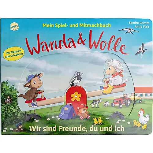 Arena Wanda & Wolle Spiel u Mitmachbuch Freund