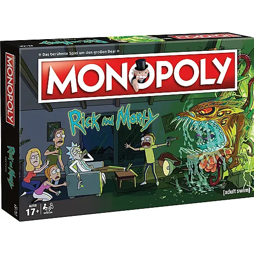 Winning Moves Monopoly - Rick & Morty - Brettspiel f�r Erwachsene - Alter 17+ - Deutsch