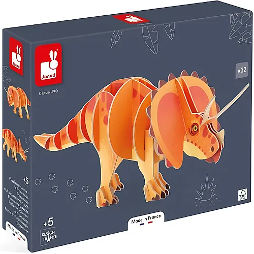 Janod Puzzle Triceratops 3D (32Teile)