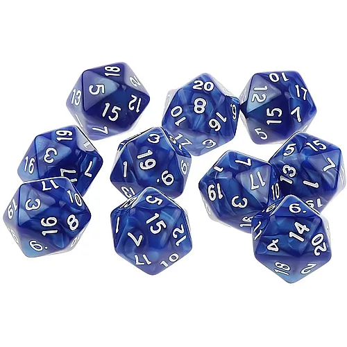 Yourandoll 10 ST�CKE Polyedrische W�rfel D20 W�rfel Dice Spielw�rfel for DND RPG Tischspiele (Blau)