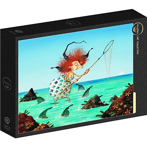 Grafika Puzzle Art Collection Fran�ois Ruyer Die Hexe beim Fischen - 1000 Teile
