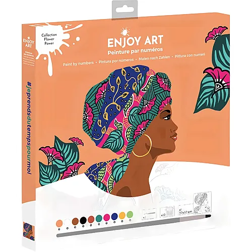 OZ International Enjoy Art Peinture N� 30x30cm Flower Power Aissa