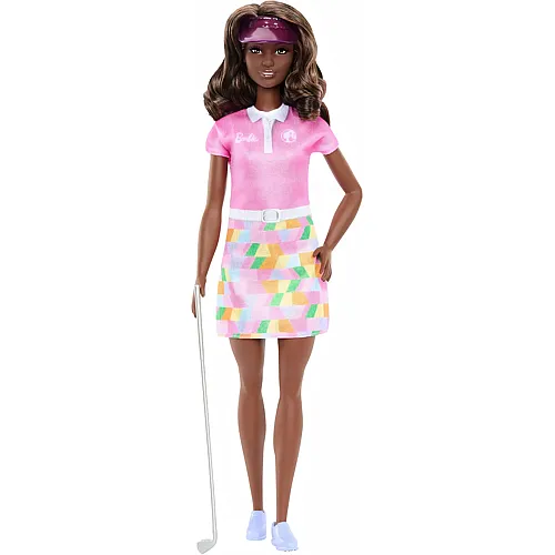 Barbie Karrieren Golfer br�nette Modepuppe in abnehmbarer Pinker Polokleid