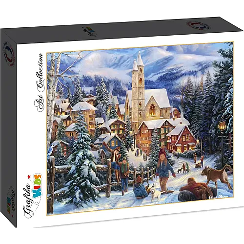 Grafika Puzzle Art Collection Grafika Kids Chuck Pinson - Sledding To Town - 12 Teile