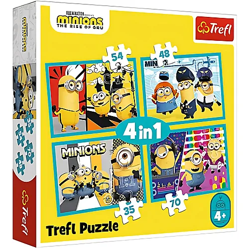 Trefl Minions 2 - Puzzle 34339 4in1 - 35-70 Teile