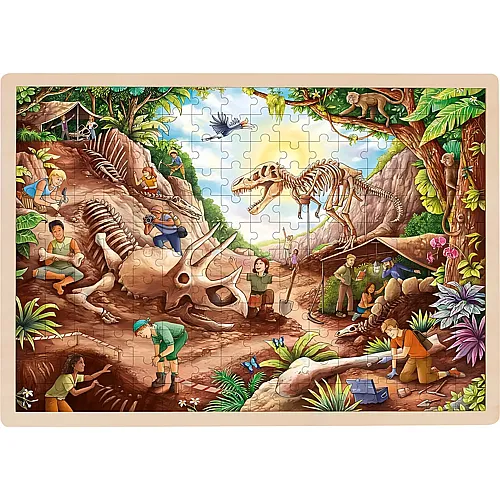 Goki Einlegepuzzle Ausgrabung Dinosaurier (192Teile)