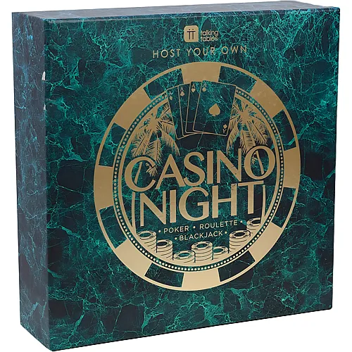 Talking Tables Casino Night Game Kit - Play Poker, Blackjack, Roulette