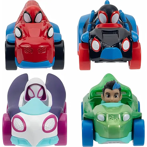 Jazwares Spidey und Freunde � Metallfahrzeuge, 4 St�ck.