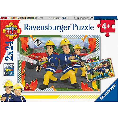 2in1 Feuerwehrmann Sam und sein Team 24Teile
