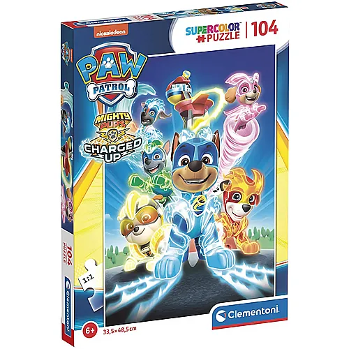 Clementoni Puzzle Supercolor Paw Patrol Mighty Pups (104Teile)