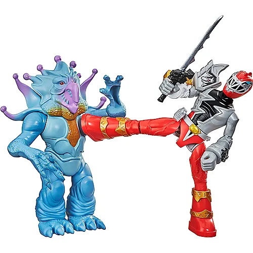 Hasbro Battle Attackers Dino Fury Power Rangers Roter Ranger vs Doomsnake