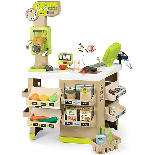 Bio-Supermarkt mit Spielkasse
