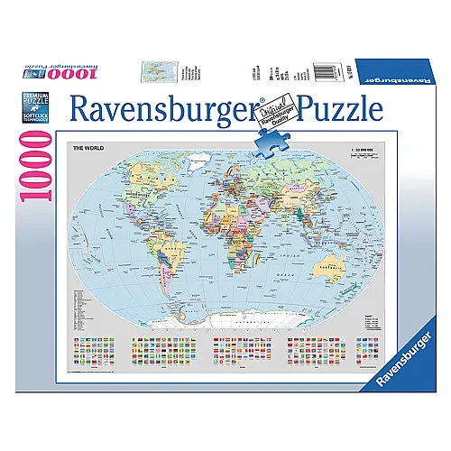 Ravensburger Puzzle Politische Weltkarte (1000Teile)
