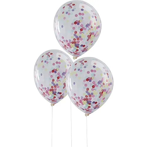Gingerray Ballons bunte Confetti (5Teile)