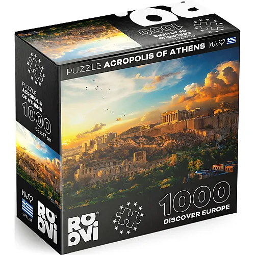 Roovi Puzzle Discover Europe Akropolis von Athen, Griechenland - 1000 Teile