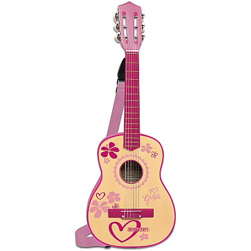 Klassische Holzgitarre Pink 75cm