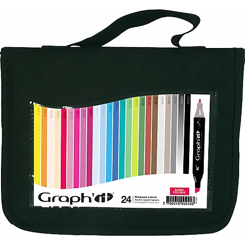 Graph'it LA Trousse DE 24 Marqueurs Basic