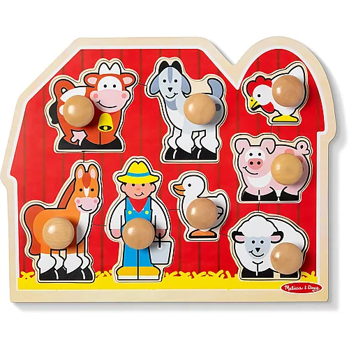 Melissa & Doug Puzzle Mit Grossen St�pseln - Freunde Auf Dem Bauernhof