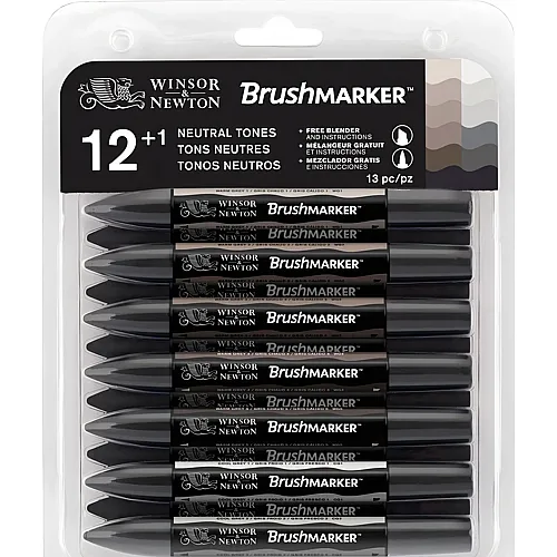 Winsor & Newton Promarker Brush 12+1 Set Neutrale T�ne