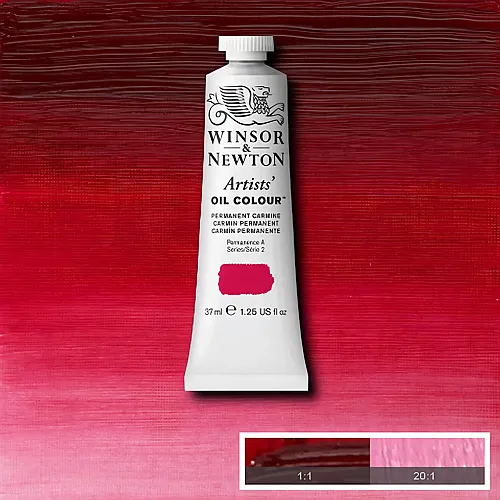 Winsor & Newton W&n Artists' Ölfarbe 37ml Tube Permanentkarmin