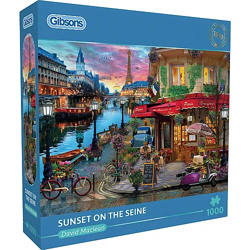 Gibsons Puzzle David Maclean Sunset on the Seine - 1000 Teile