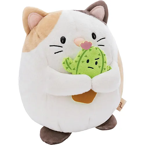 Katze Angy mit Kaktus 16cm