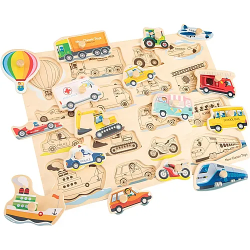 New Classic Toys Steck Puzzle - Transport - 16 Stck