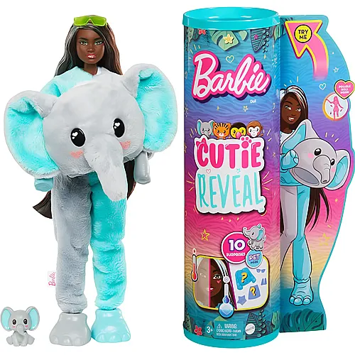 Barbie Cutie Reveal Jungle Series Elefant