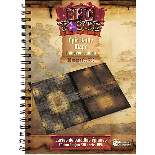 Epic Forge Livre Plateau DE Jeu Donjons (305x420mm) Format A3 Couvertur