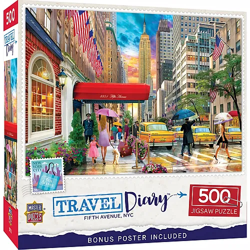 Master Pieces Puzzle Travel Diary Fifth Avenue, NYC - 500 Teile