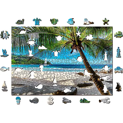Wooden City Puzzle Paradise Island Beach (505Teile)