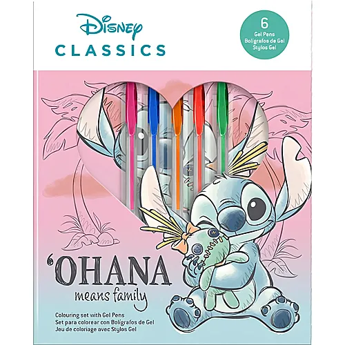 Kids Licensing Lilo & Stitch Notizbuch & Gelstifte mit 6 Gelstifte