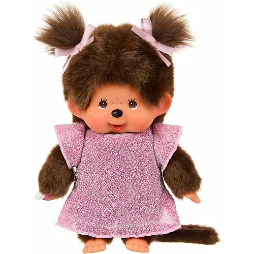 Monchhichi 20cm Glitter Dress Pink Girl