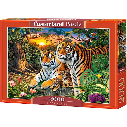 Castorland Puzzle Tiger-Familie (2000Teile)