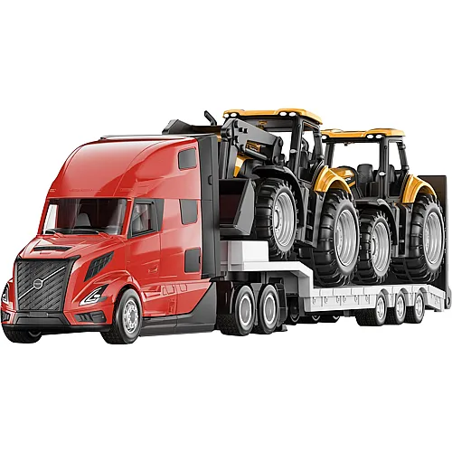 Volvo LKW mit JCB Traktor