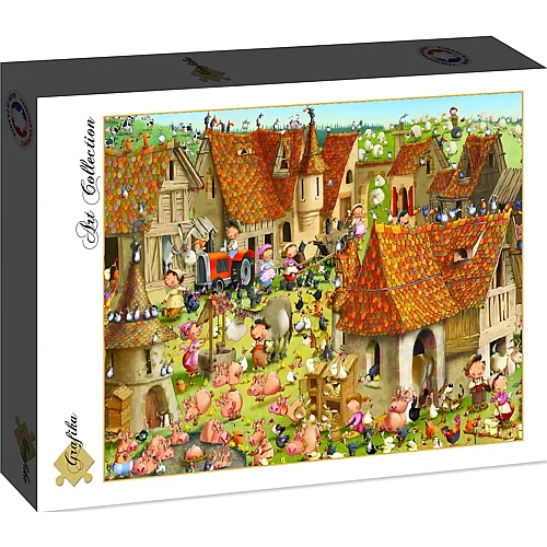 Grafika Puzzle Art Collection Fran�ois Ruyer - Bauernhof - 2000 Teile