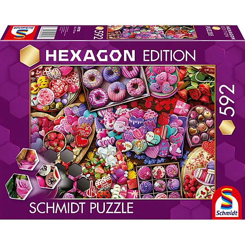 Schmidt Puzzle Hexagon, Lieblingsleckereien - 592 Teile