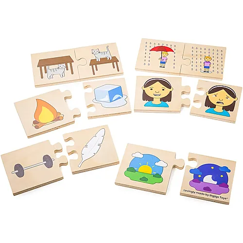 Bigjigs Holzpuzzle Gegens�tze, 32tlg.