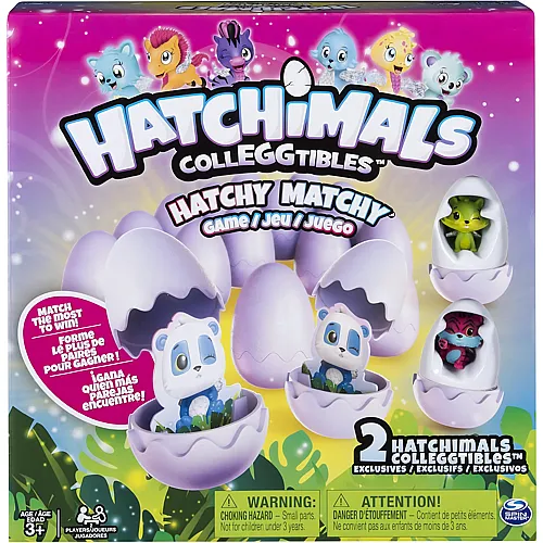 Spin Master Hatchimals Games  - Hatchy Matchy, Merkspiel f�r Kinder, 2 Exklusive CollEGGtibles