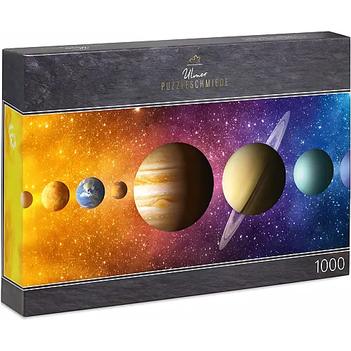 Sonnensystem - Sonne, Merkur, Venus, Erde, Mars, Jupiter, Saturn, Uranus, Neptun 1000Teile