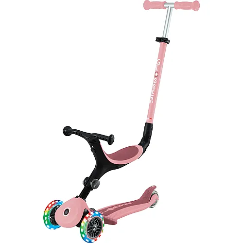 Globber Scooter Go Up Active Lights Pastel Pink