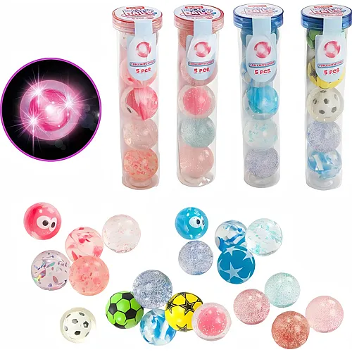 Sombo Springb�lle Set mit Licht ass. 5 St�ck