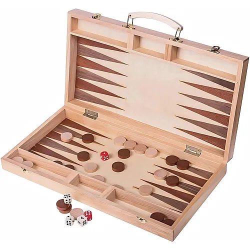 Wegiel Backgammon aus Holz 447 - Intarsie - Koffer mit einem Griff