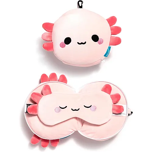 Sombo Axolotl Reisekissen und Augenmaske