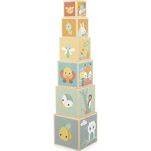 Janod Pure Pyramide mit 6 W�rfeln