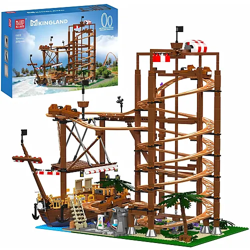 Mould King Kingland Double Helix Rollercoaster mit Elektroantrieb 11013